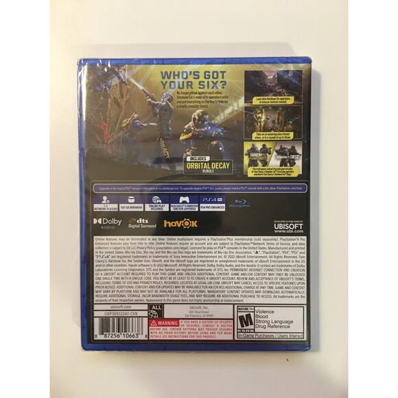 Tom Clancy's Rainbow Six Extraction for PS4 (Sony PlayStation 4 2022) New Sealed - Picture 2 of 4